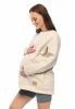 MijaCulture - 3 in 1 oversize maternity and nursing sweatshirt Miley M020 Beige